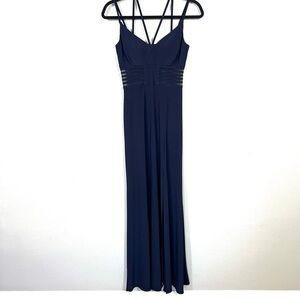Morgan & Co. Elegant Navy Blue Women's Long Formal Dress Size 1